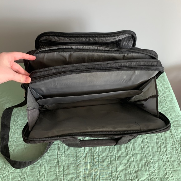 Black Dell Briefcase Satchel Shoulder Laptop Computer Bag - Picture 4 of 8